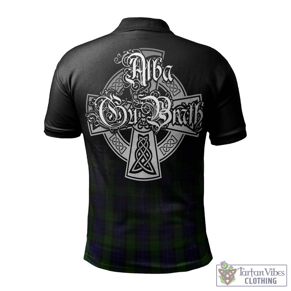 Tartan Vibes Clothing Gunn Tartan Polo Shirt Featuring Alba Gu Brath Family Crest Celtic Inspired