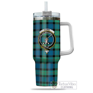 Gunn Ancient Tartan and Family Crest Tumbler with Handle