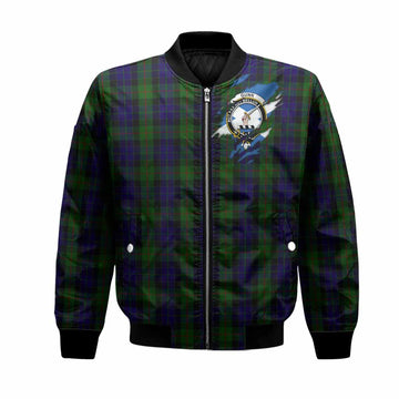 Gunn Clan Crest In Me Tartan Bomber Jacket Scotland Flag Style