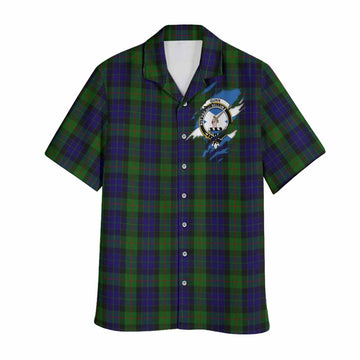 Gunn Clan Crest In Me Tartan Hawaiian Shirt Scotland Flag Style