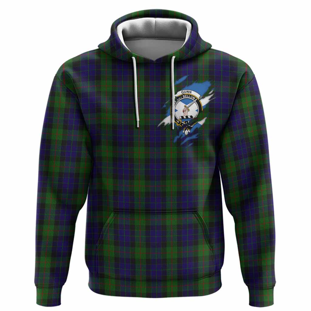 Gunn Clan Crest In Me Tartan Hoodie Scotland Flag Style