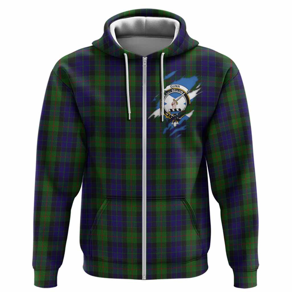 Gunn Clan Crest In Me Tartan Hoodie Scotland Flag Style
