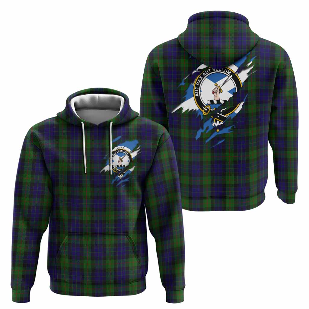 Gunn Clan Crest In Me Tartan Hoodie Scotland Flag Style