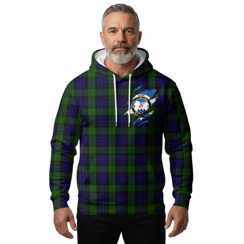 Gunn Clan Crest In Me Tartan Hoodie Scotland Flag Style