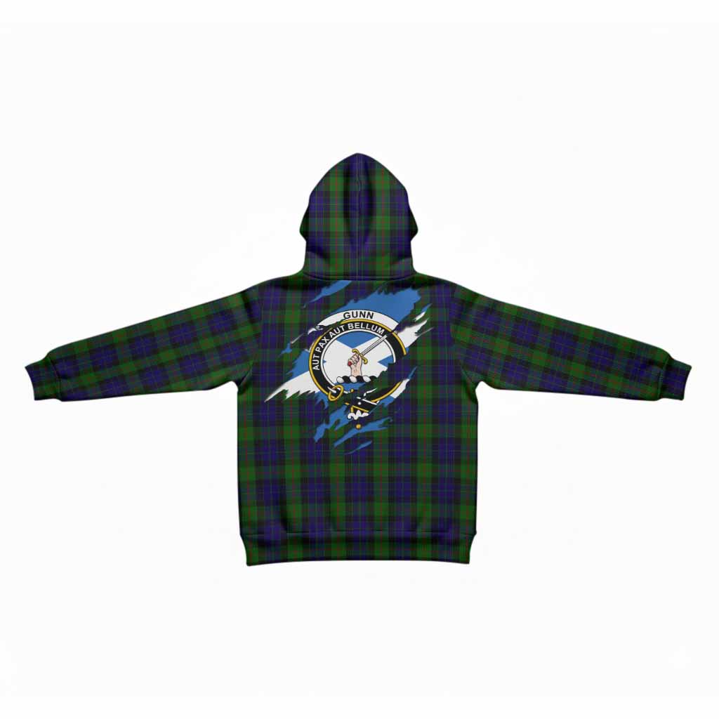 Gunn Clan Crest In Me Tartan Kid Hoodie Scotland Flag Style