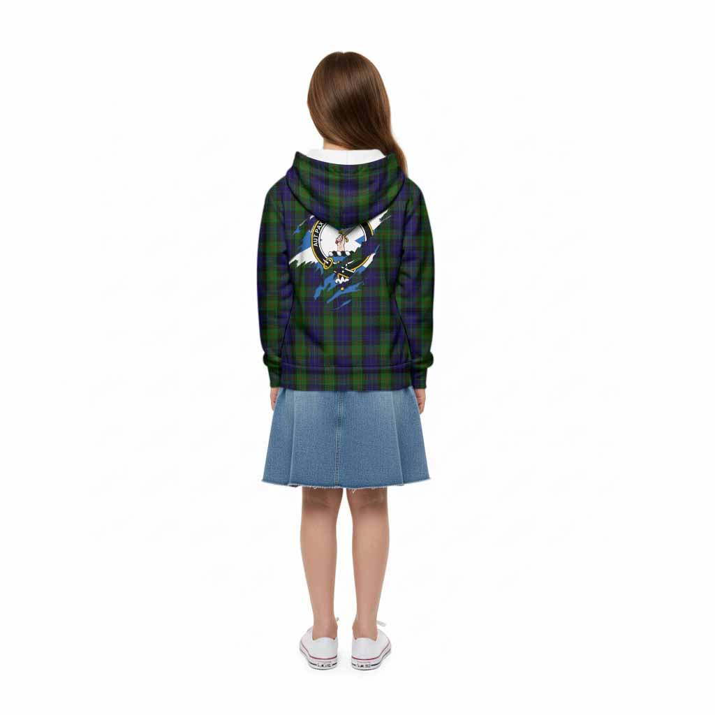 Gunn Clan Crest In Me Tartan Kid Hoodie Scotland Flag Style
