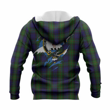 Gunn Clan Crest In Me Tartan Knitted Hoodie Scotland Flag Style