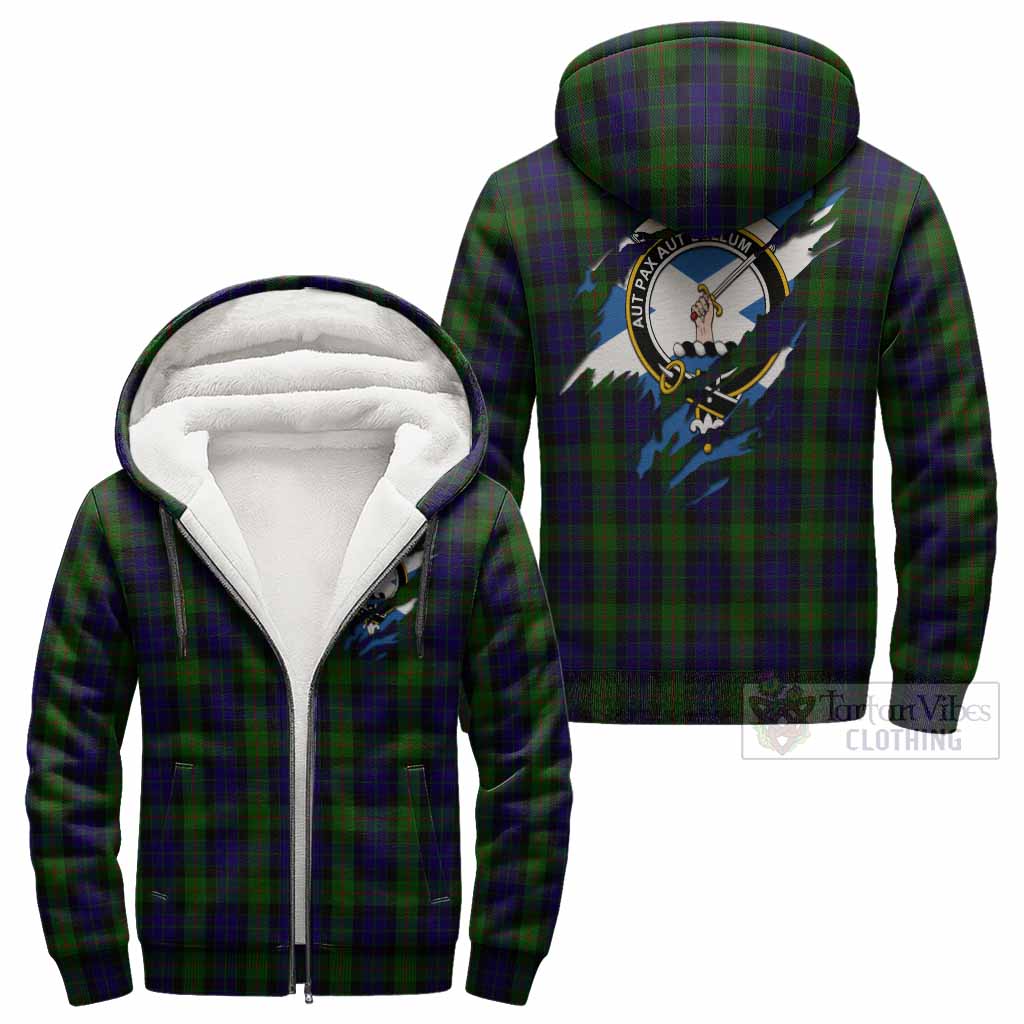 Gunn Clan Crest In Me Tartan Sherpa Hoodie Scotland Flag Style