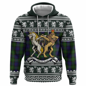 Gunn Clan Tartan Crest Christmas Hoodie Coat of Arms Funny Style