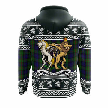 Gunn Clan Tartan Crest Christmas Hoodie Coat of Arms Funny Style