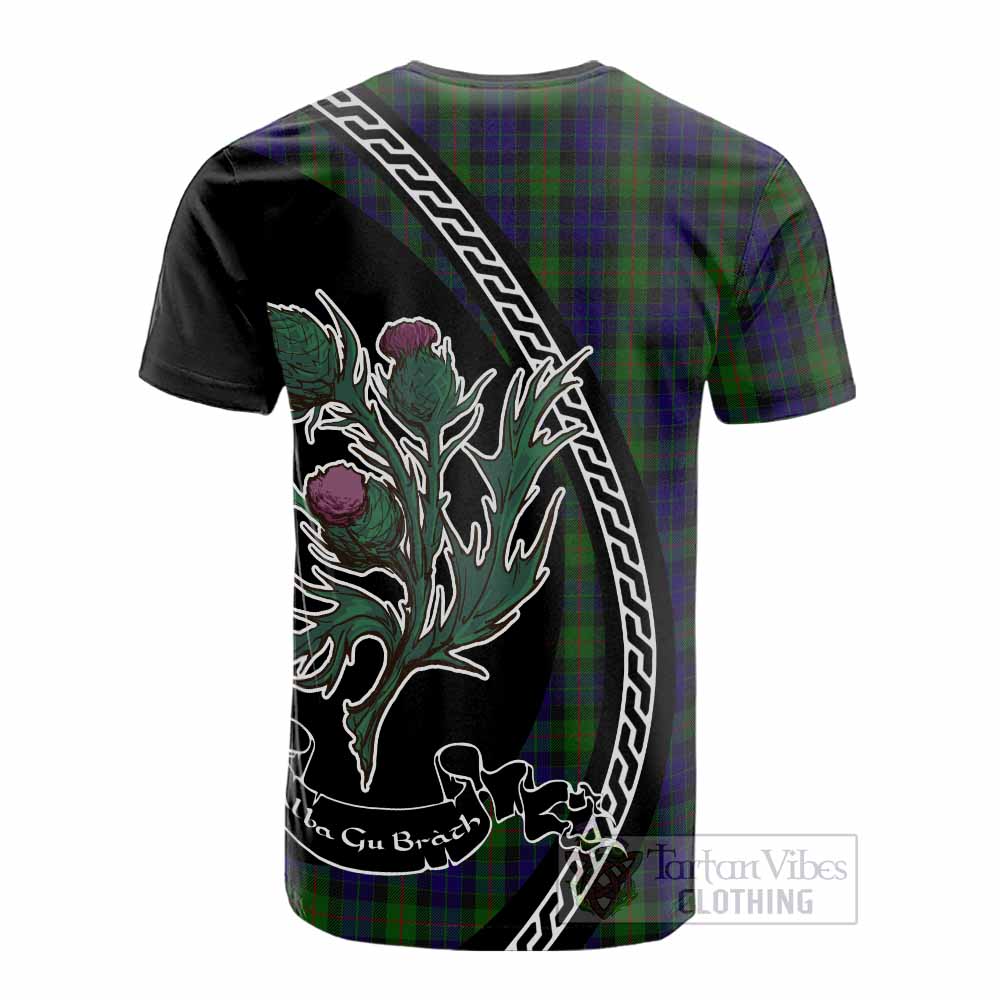 Gunn Family Crest Tartan Cotton T-shirt Alba Thistle Inspired - Tartan Vibes Clothing