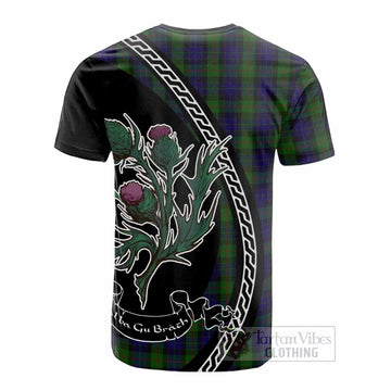 Gunn Family Crest Tartan Cotton T-shirt Alba Thistle Inspired - Tartan Vibes Clothing