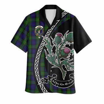 Gunn Family Crest Tartan Hawaiian Shirt Alba Thistle Inspired - Tartan Vibes Clothing