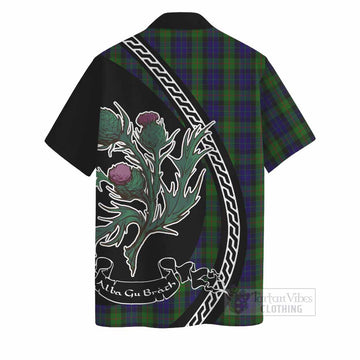 Gunn Family Crest Tartan Hawaiian Shirt Alba Thistle Inspired - Tartan Vibes Clothing