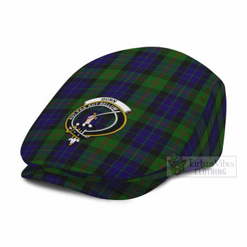 Gunn Family Crest Tartan Jeff Cap, Tartan Flat Cap