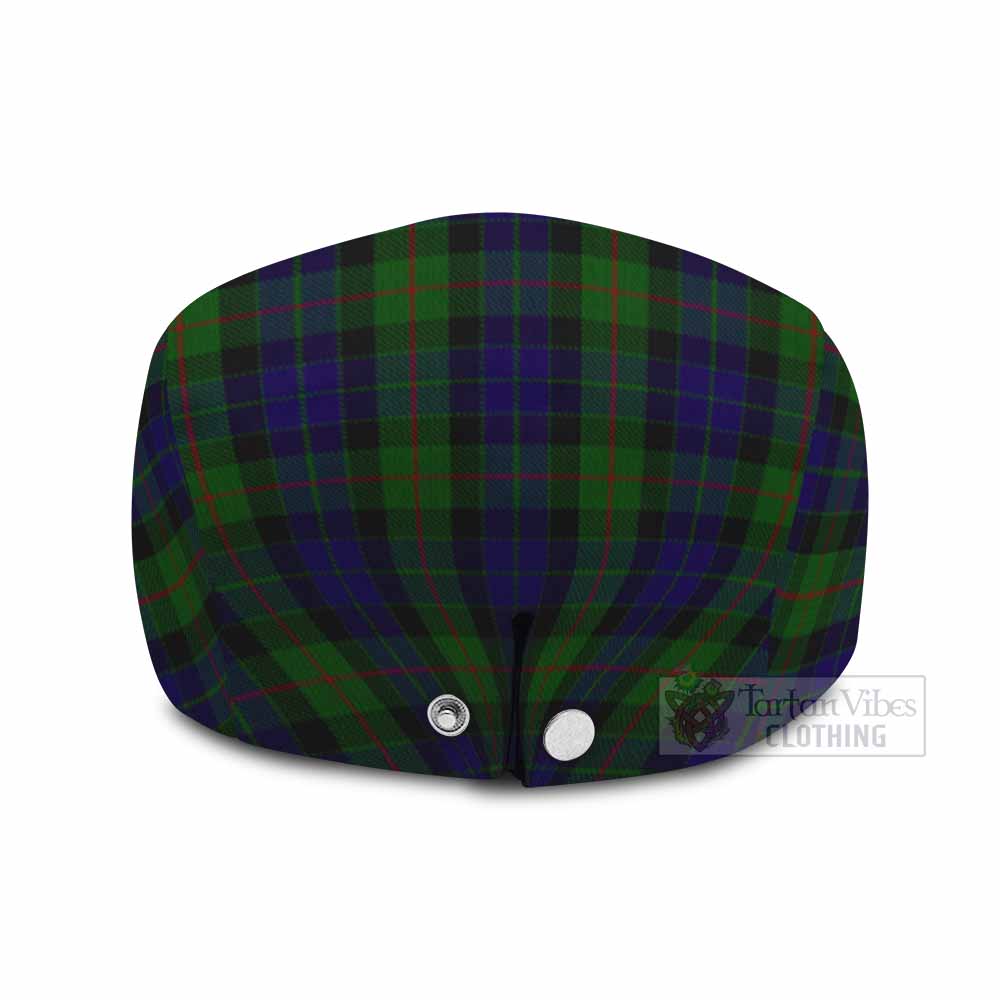 Gunn Family Crest Tartan Jeff Cap, Tartan Flat Cap
