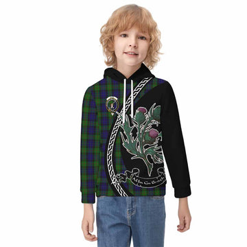 Gunn Family Crest Tartan Kid Hoodie Alba Thistle Inspired - Tartan Vibes Clothing