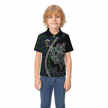 Gunn Family Crest Tartan Kid Polo Shirt Alba Thistle Inspired - Tartan Vibes Clothing