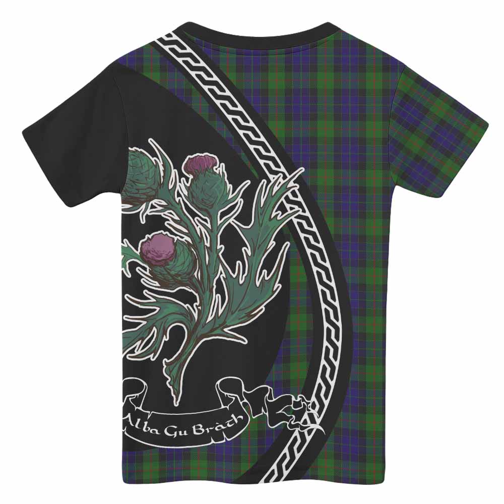 Gunn Family Crest Tartan Kid T-shirt Alba Thistle Inspired - Tartan Vibes Clothing