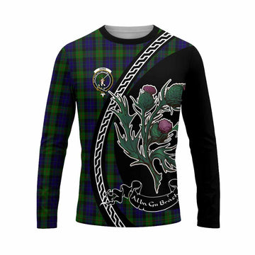 Gunn Family Crest Tartan Long Sleeve T-Shirt Alba Thistle Inspired - Tartan Vibes Clothing