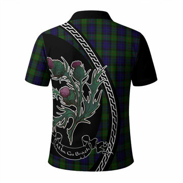 Gunn Family Crest Tartan Polo Shirt Alba Thistle Inspired