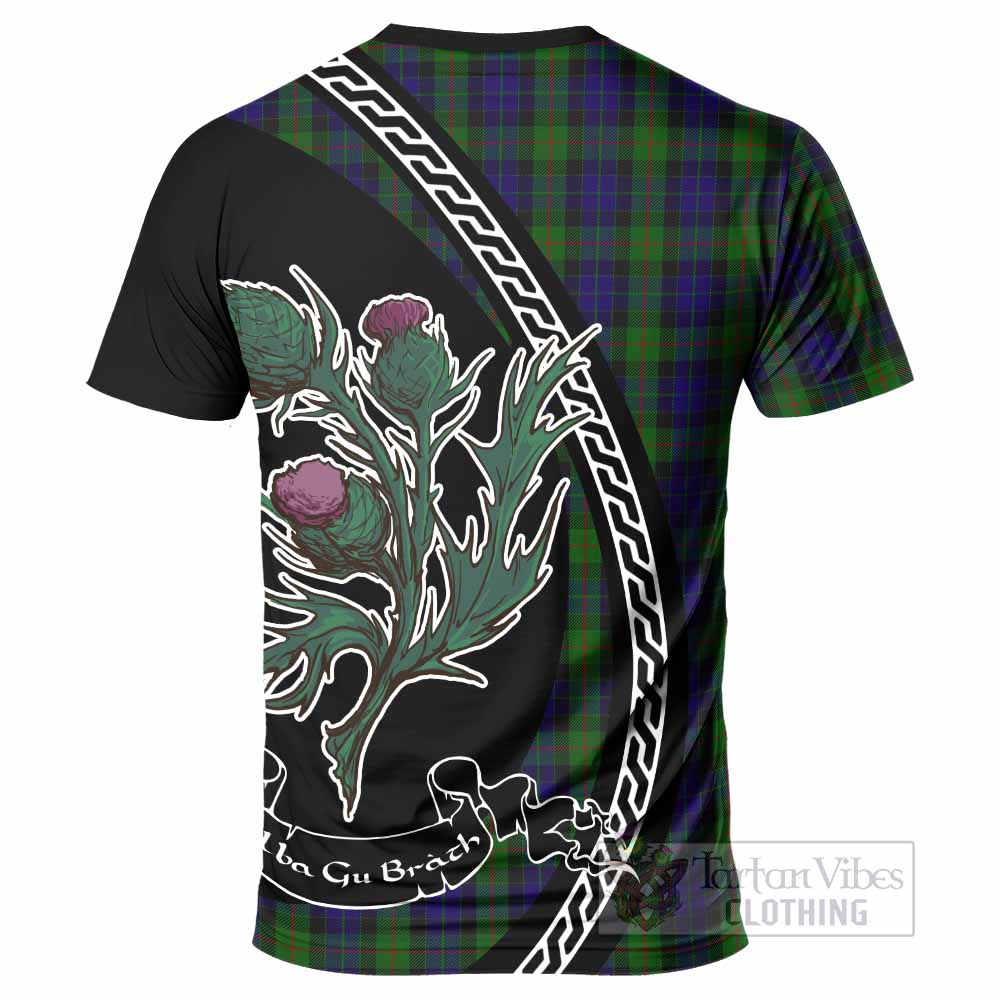 Gunn Family Crest Tartan T-Shirt Alba Thistle Inspired - Tartan Vibes Clothing