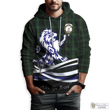 Gunn Logan Tartan Hoodie with Alba Gu Brath Regal Lion Emblem