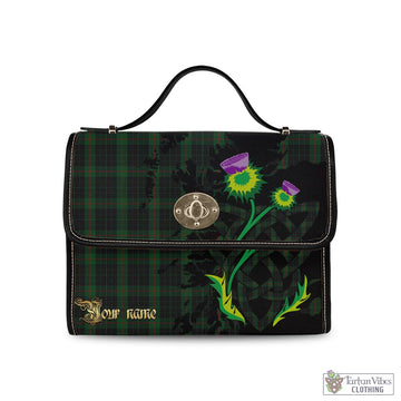 Gunn Logan Tartan Waterproof Canvas Bag with Scotland Map and Thistle Celtic Accents