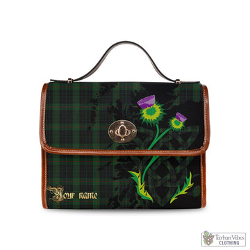 Gunn Logan Tartan Waterproof Canvas Bag with Scotland Map and Thistle Celtic Accents