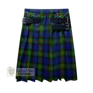 Gunn Modern Tartan Men's Pleated Skirt - Fashion Casual Retro Scottish Kilt Style