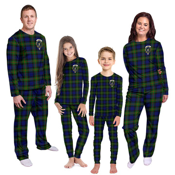 Gunn Modern Tartan Pajamas Family Set with Family Crest
