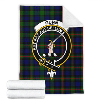 Gunn Modern Tartan Blanket with Family Crest