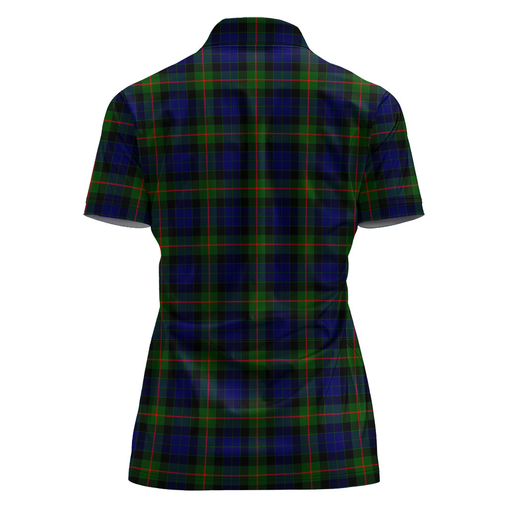 gunn-modern-tartan-polo-shirt-with-family-crest-for-women