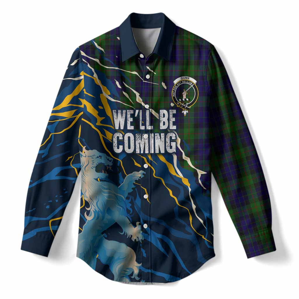 Gunn Scotland Tartan Women Casual Shirt WC2026 Football - We'll Be Coming