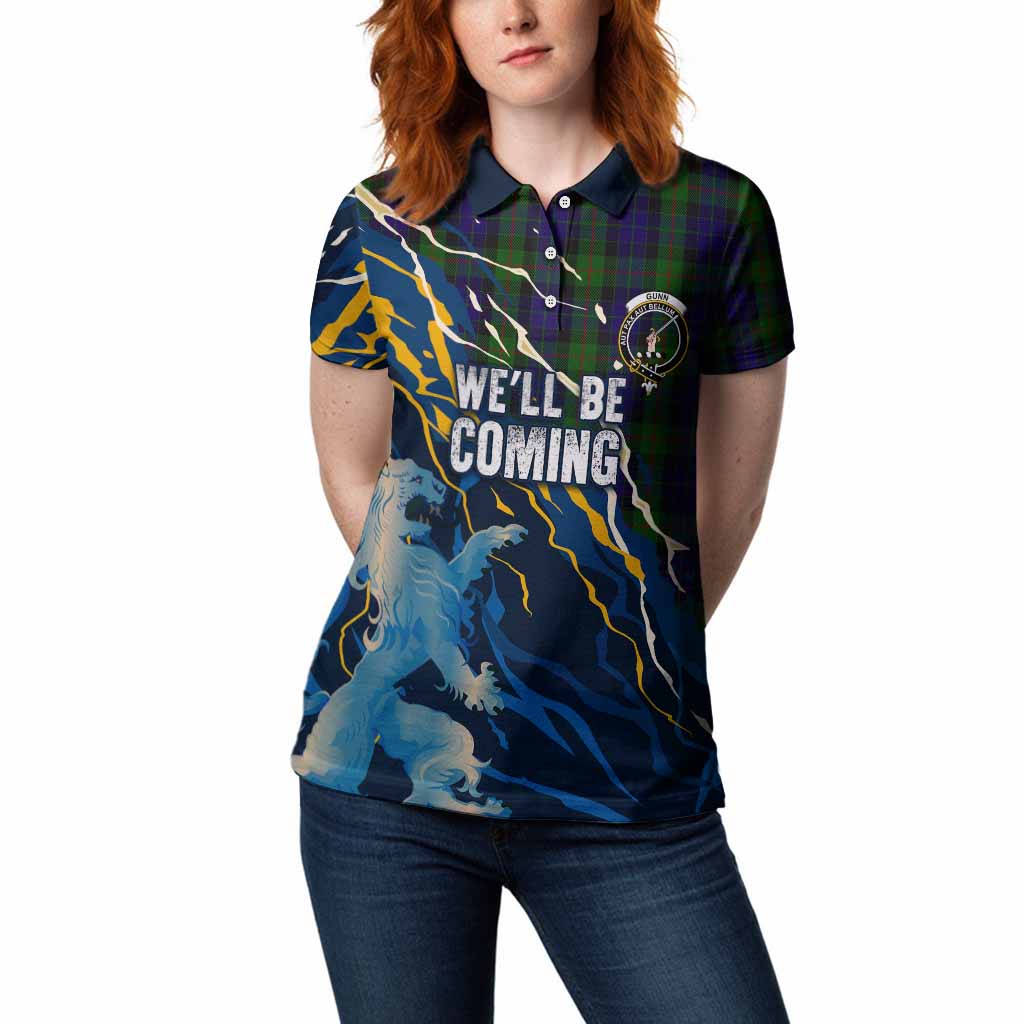 Gunn Scotland Tartan Women Polo Shirt WC2026 Football - We'll Be Coming