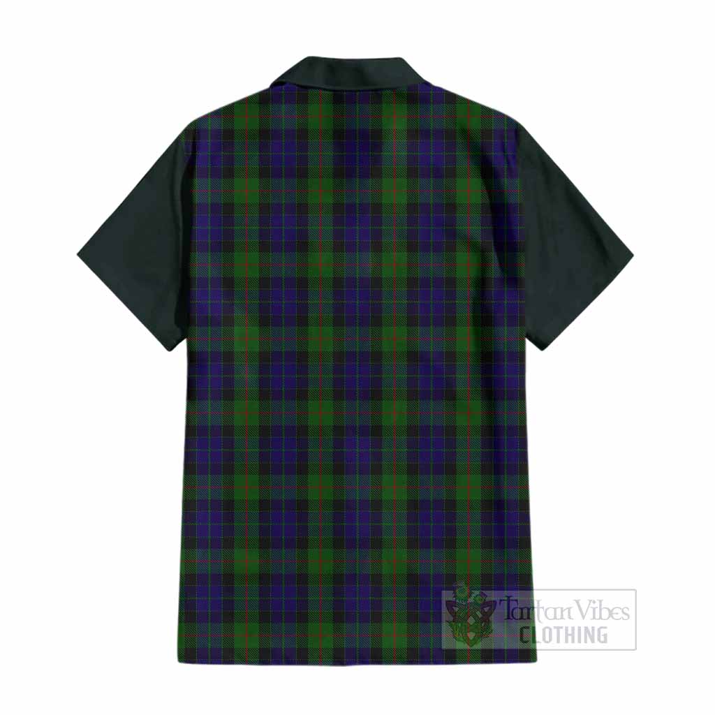 Gunn Tartan Accent Cotton Hawaiian Shirt with Family Crest