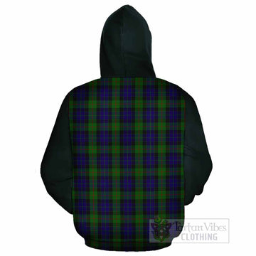 Gunn Tartan Accent Cotton Hoodie with Family Crest