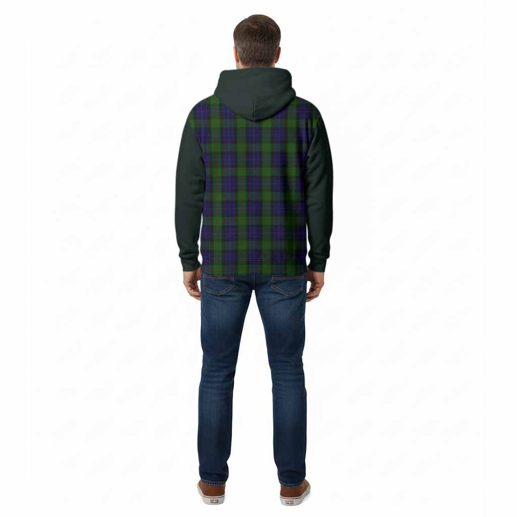 Gunn Tartan Accent Cotton Hoodie with Family Crest