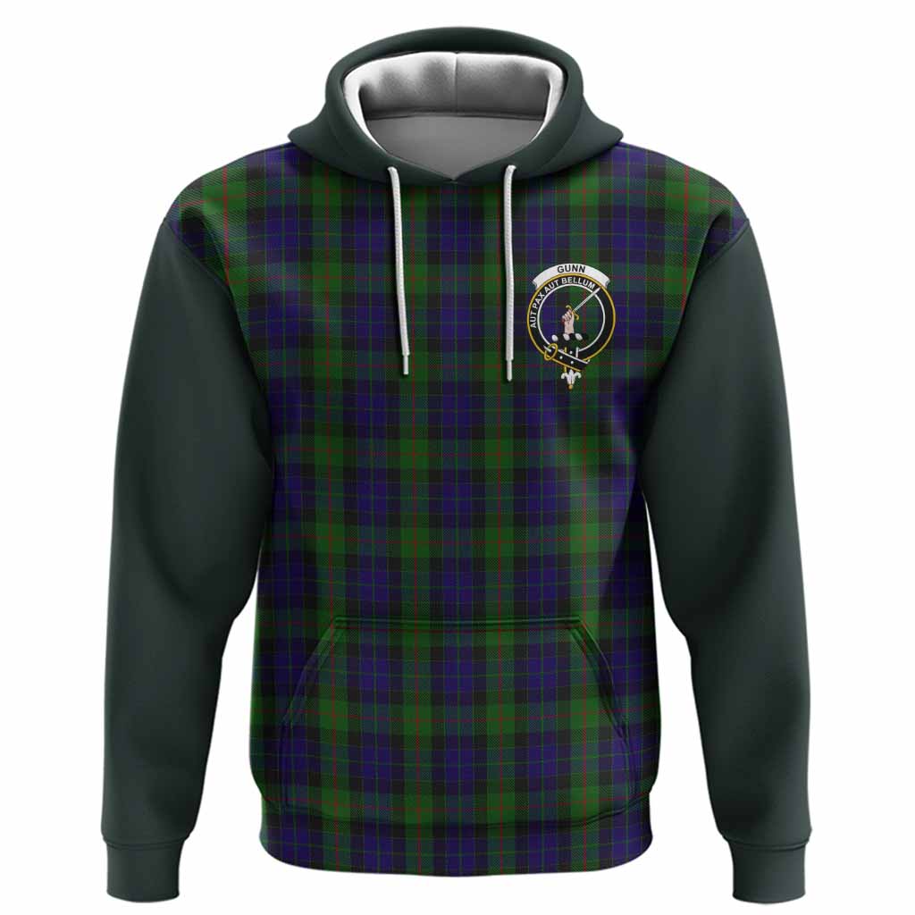 Gunn Tartan Accent Hoodie with Family Crest