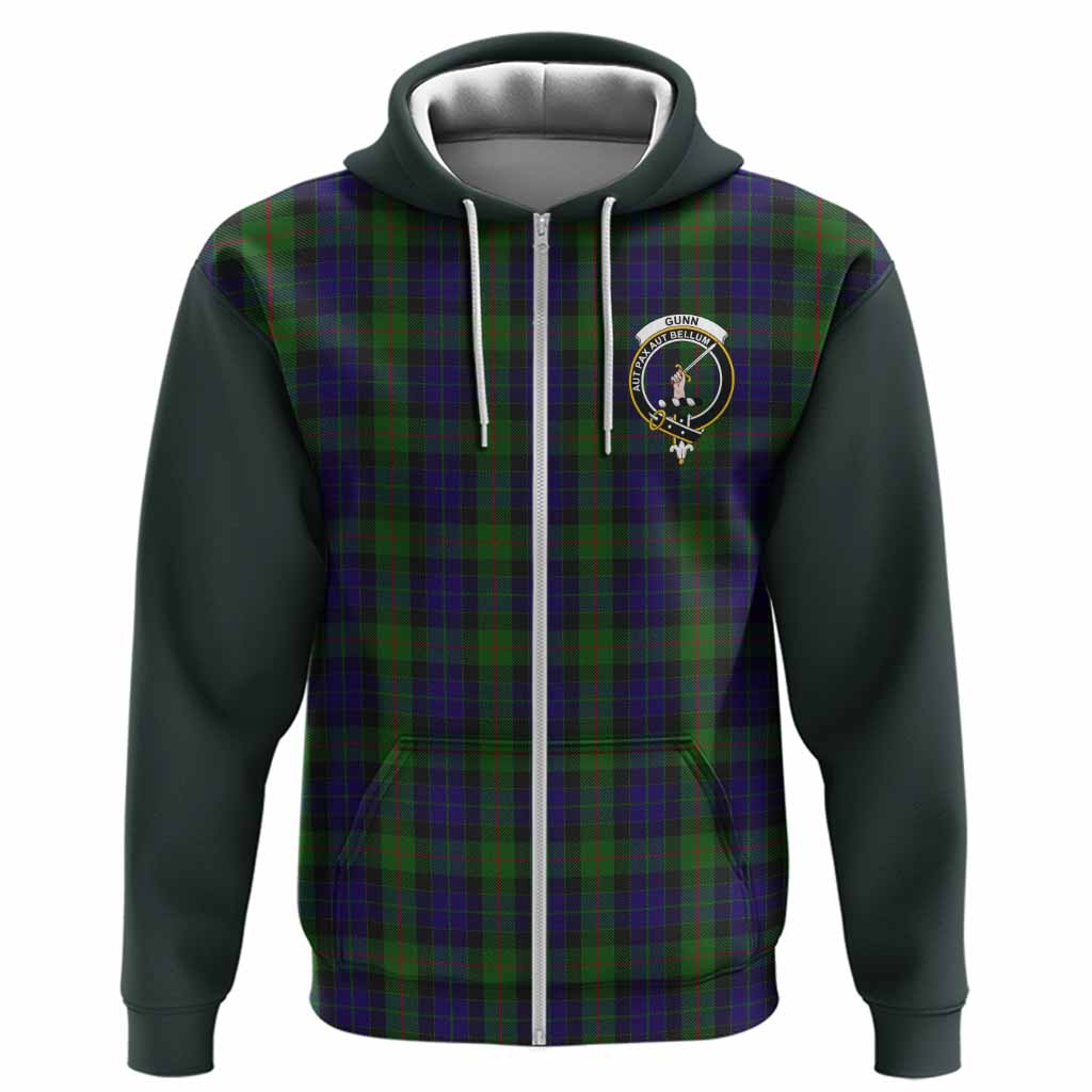 Gunn Tartan Accent Hoodie with Family Crest