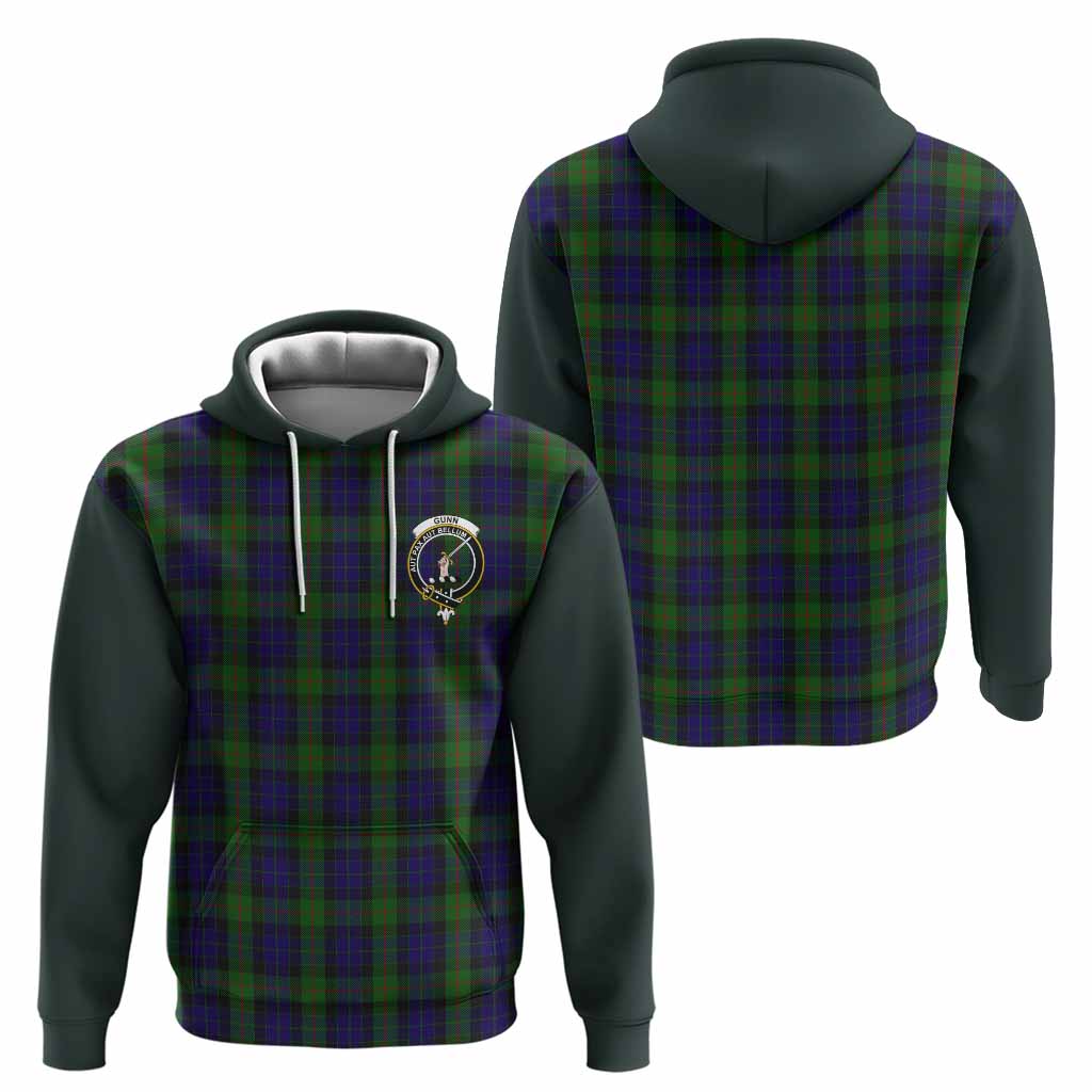 Gunn Tartan Accent Hoodie with Family Crest