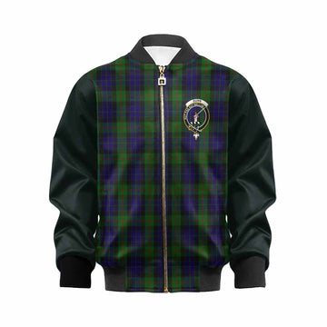 Gunn Tartan Accent Kid Bomber Jacket with Family Crest