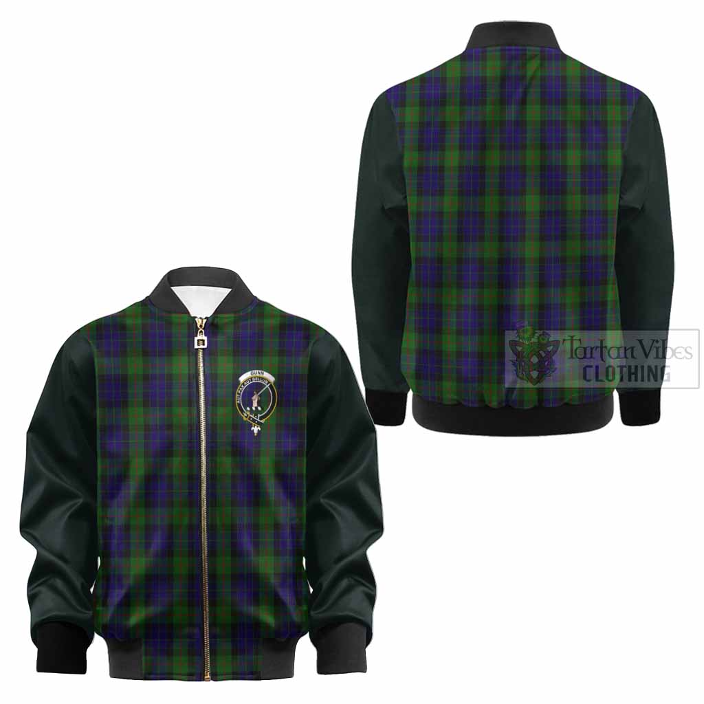 Gunn Tartan Accent Kid Bomber Jacket with Family Crest