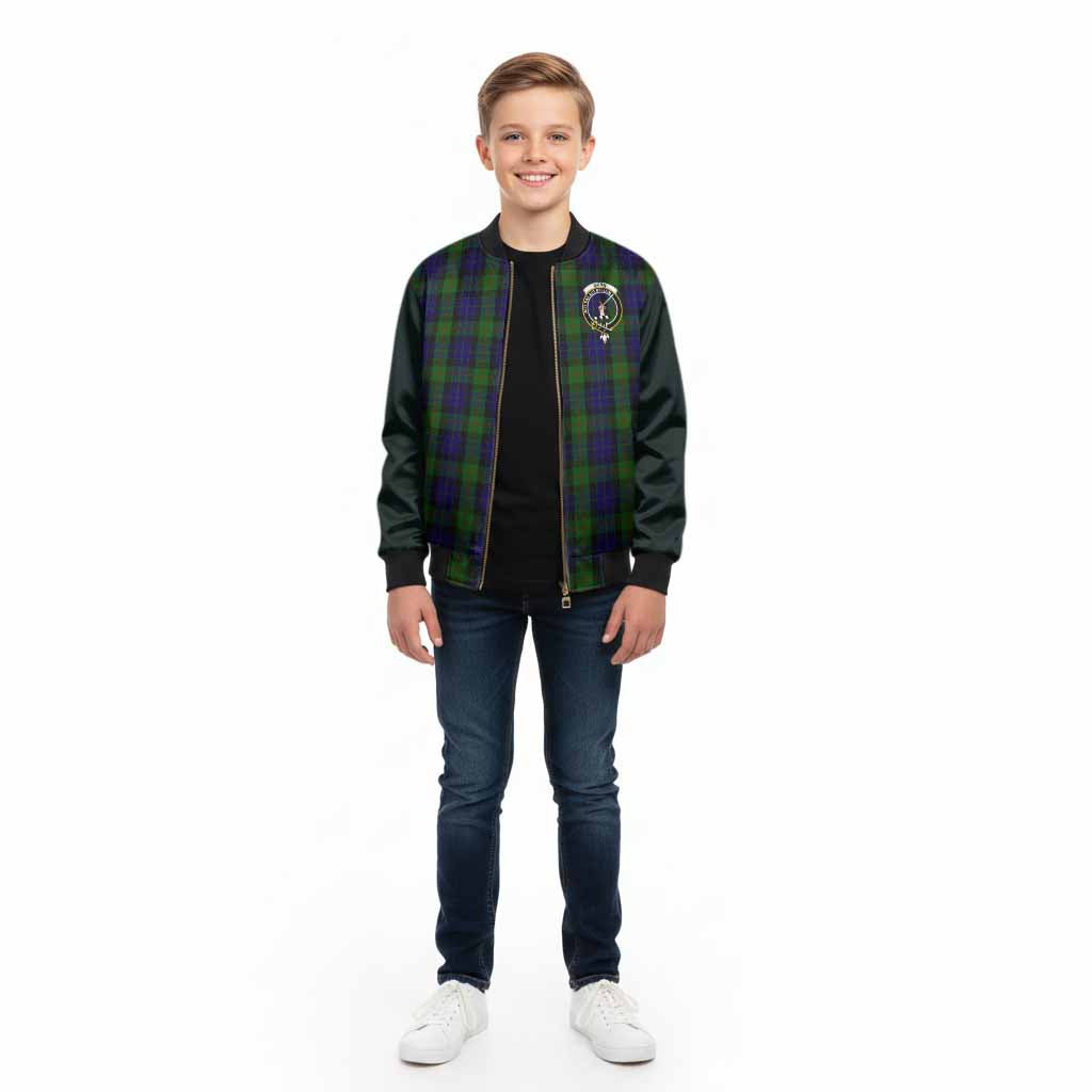 Gunn Tartan Accent Kid Bomber Jacket with Family Crest