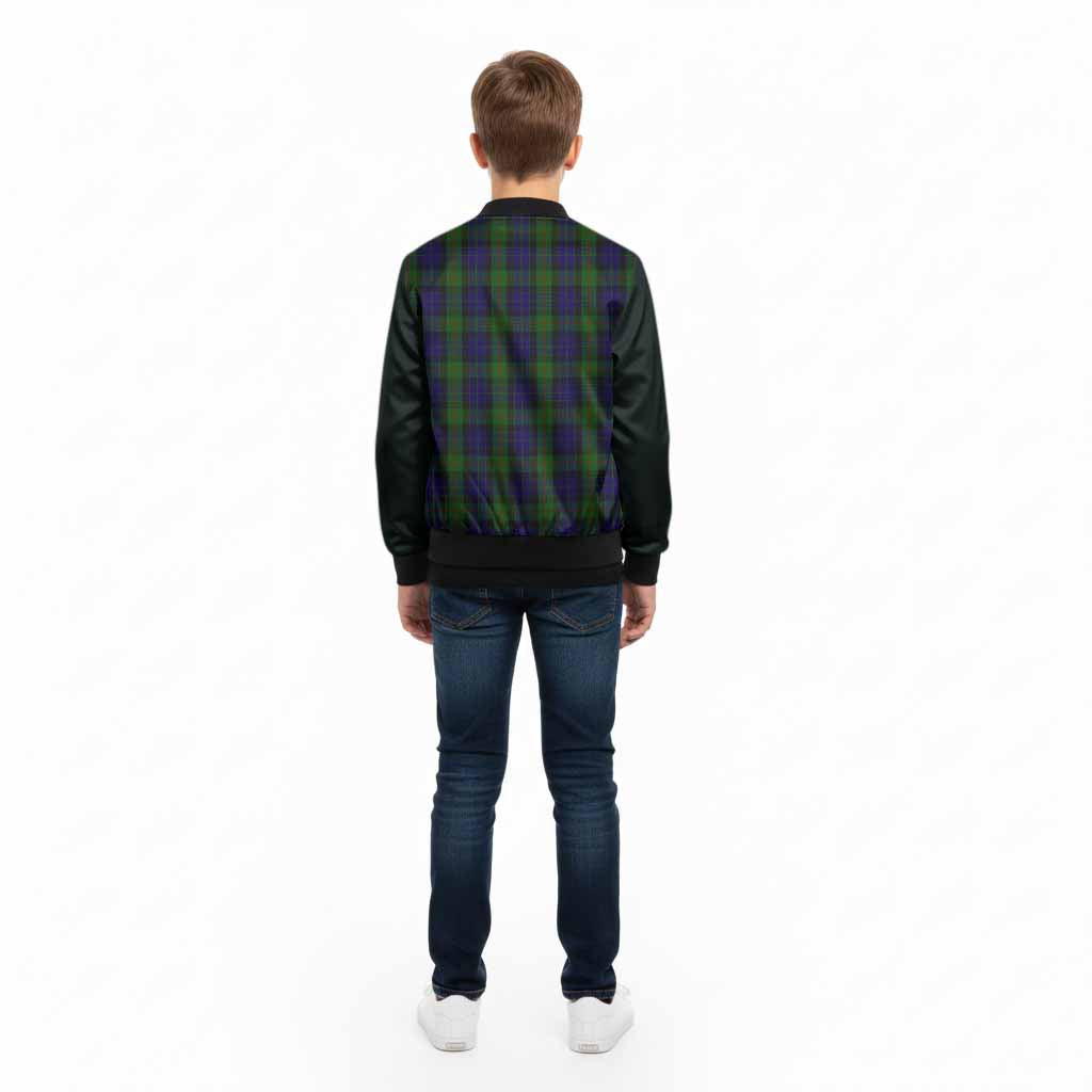Gunn Tartan Accent Kid Bomber Jacket with Family Crest