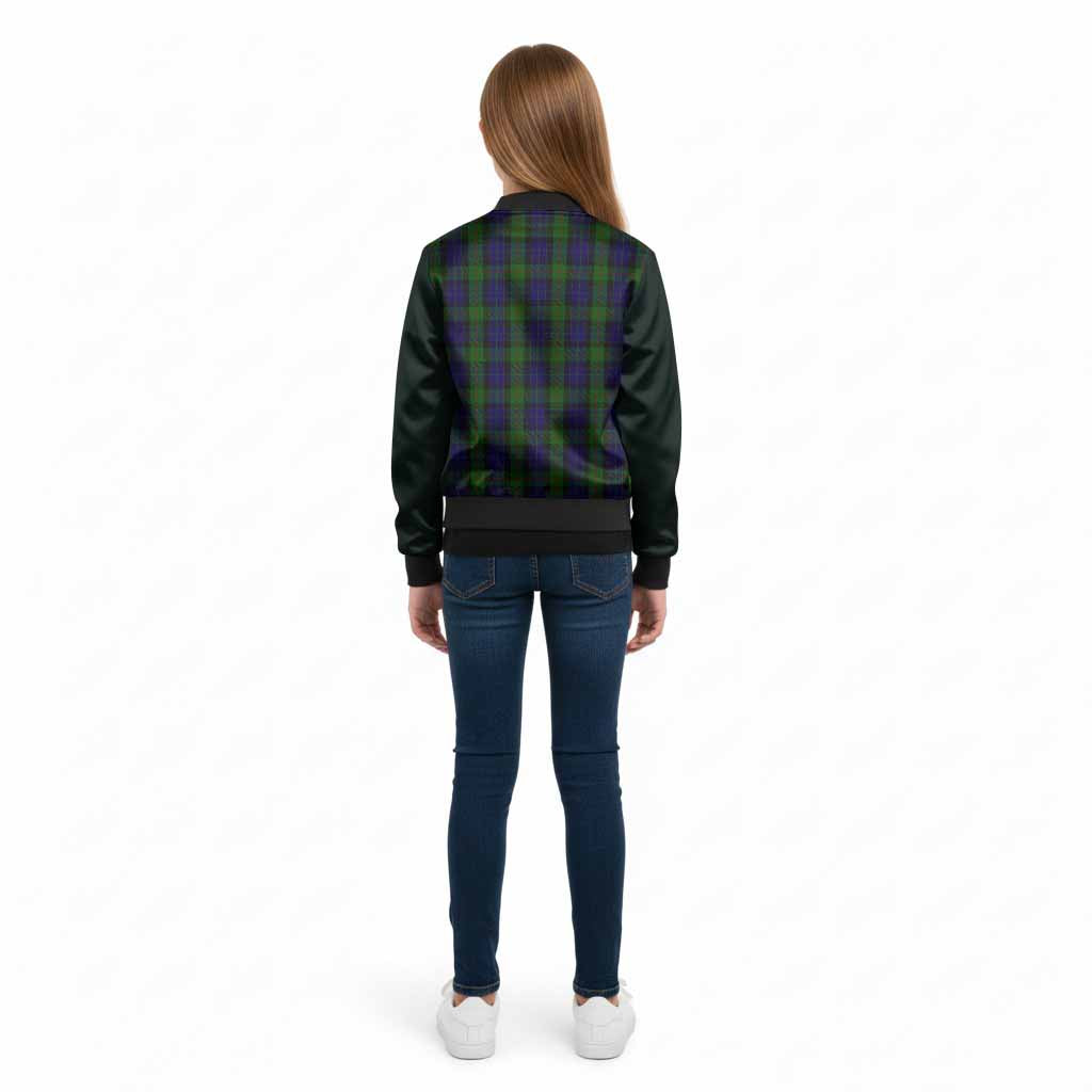 Gunn Tartan Accent Kid Bomber Jacket with Family Crest