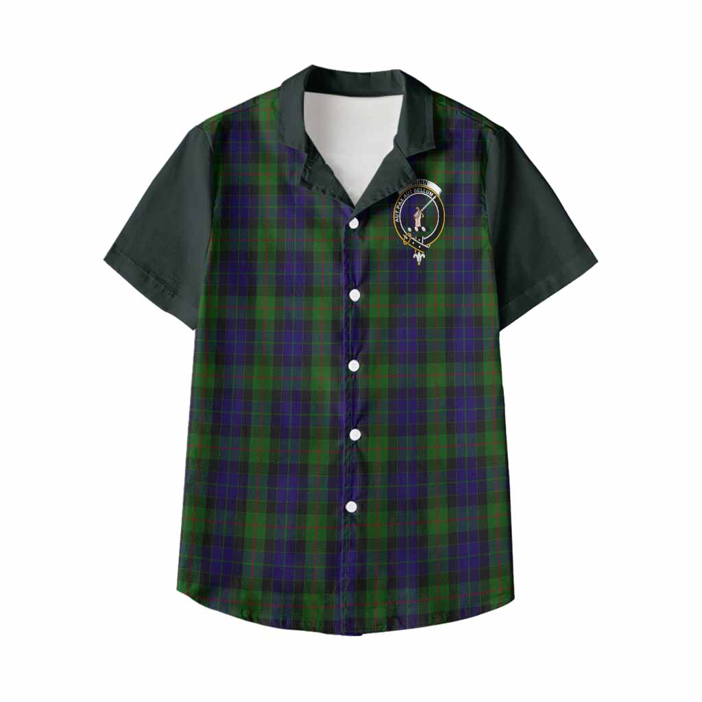 Gunn Tartan Accent Kid Hawaiian Shirt with Family Crest