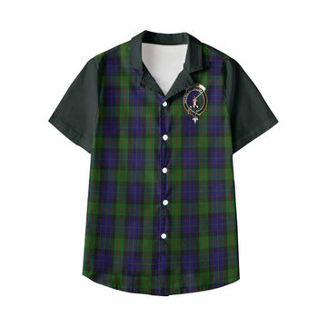 Gunn Tartan Accent Kid Hawaiian Shirt with Family Crest