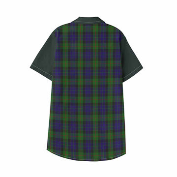 Gunn Tartan Accent Kid Hawaiian Shirt with Family Crest