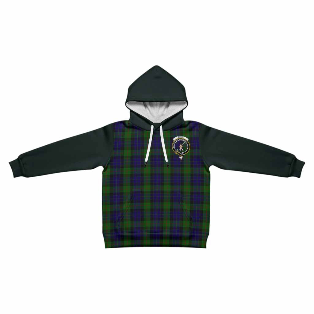 Gunn Tartan Accent Kid Hoodie with Family Crest